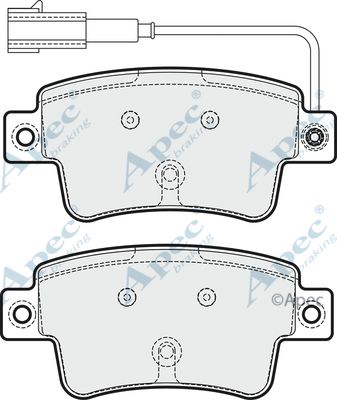 APEC BRAKING Комплект тормозных колодок, дисковый тормоз PAD1776